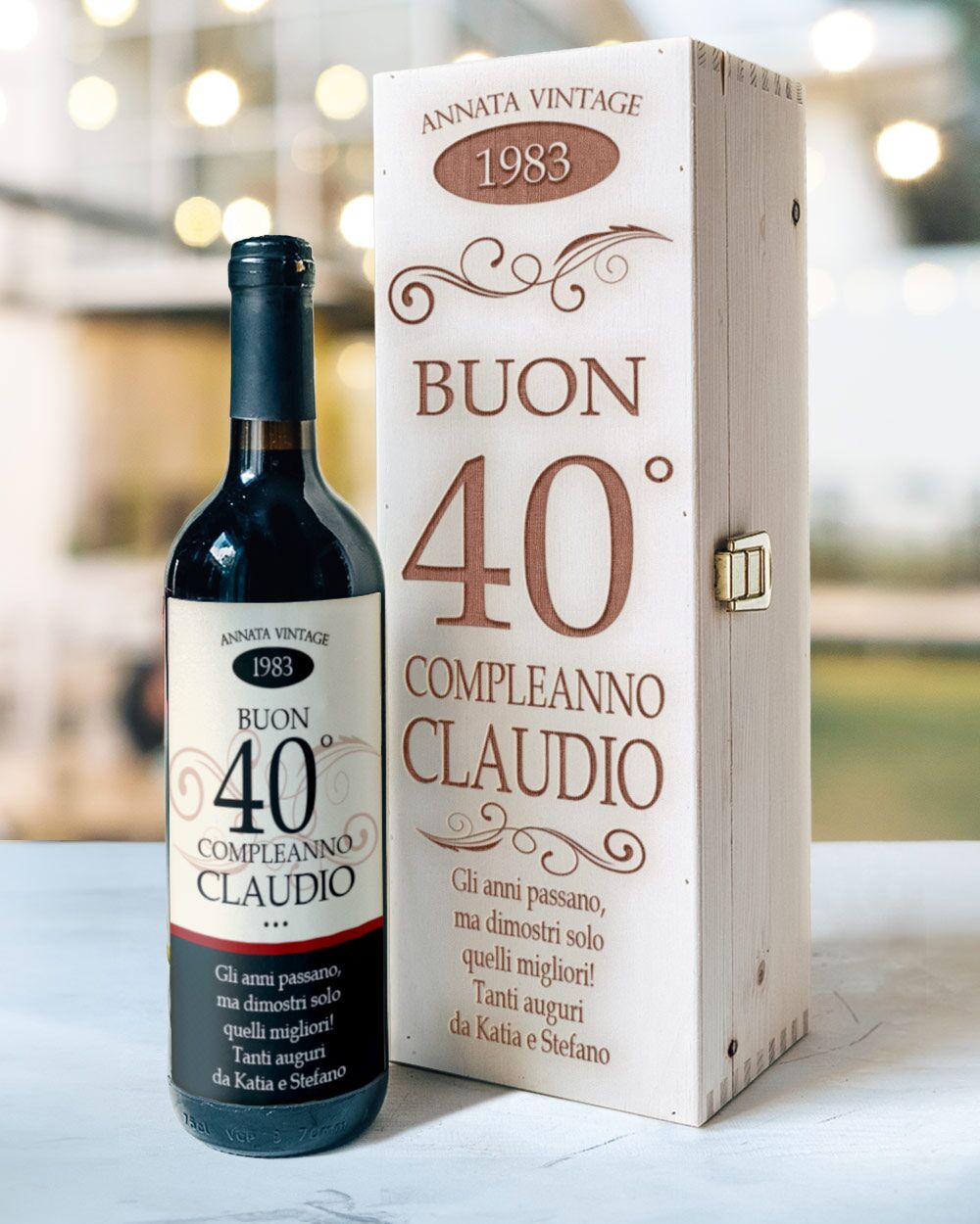 Bottiglia "Annata Vintage" Personalizzata con Anni, Nome e Dedica- Idea Regalo Compleanno - immagine 7