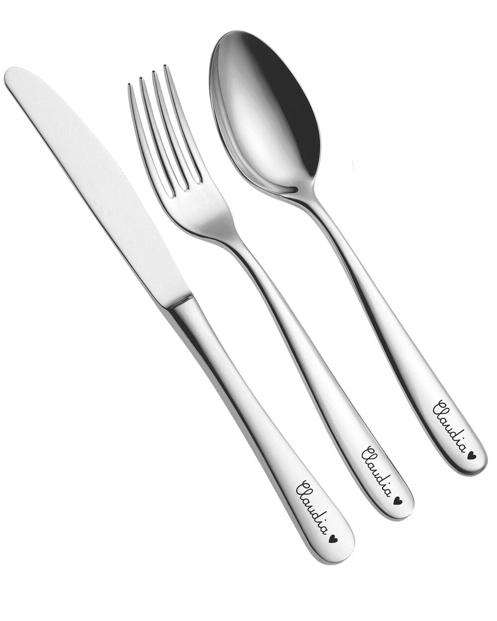 Posate Personalizzate in Acciaio Inox Made in Italy con Nome e Simbolo