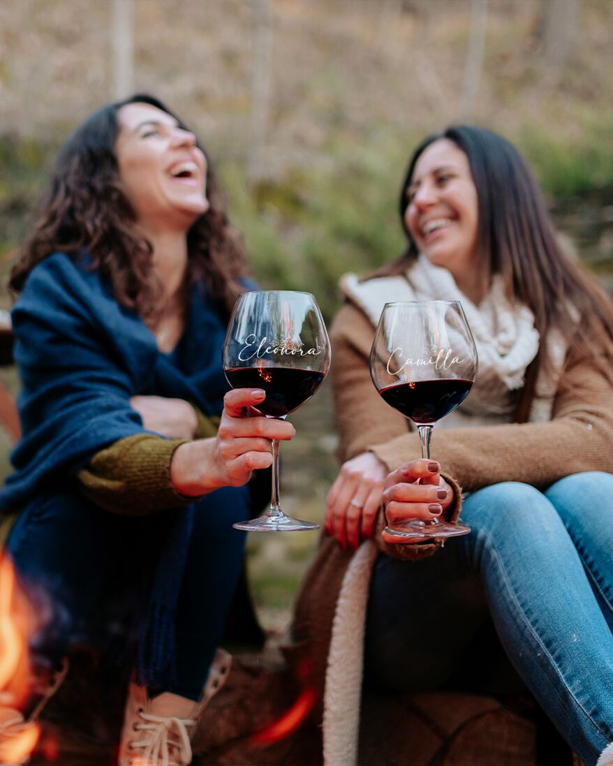 Calice da Vino Bianco o Rosso, Personalizzato con Nome in Corsivo Moderno - Idea Regalo Compleanno Lei - immagine 6