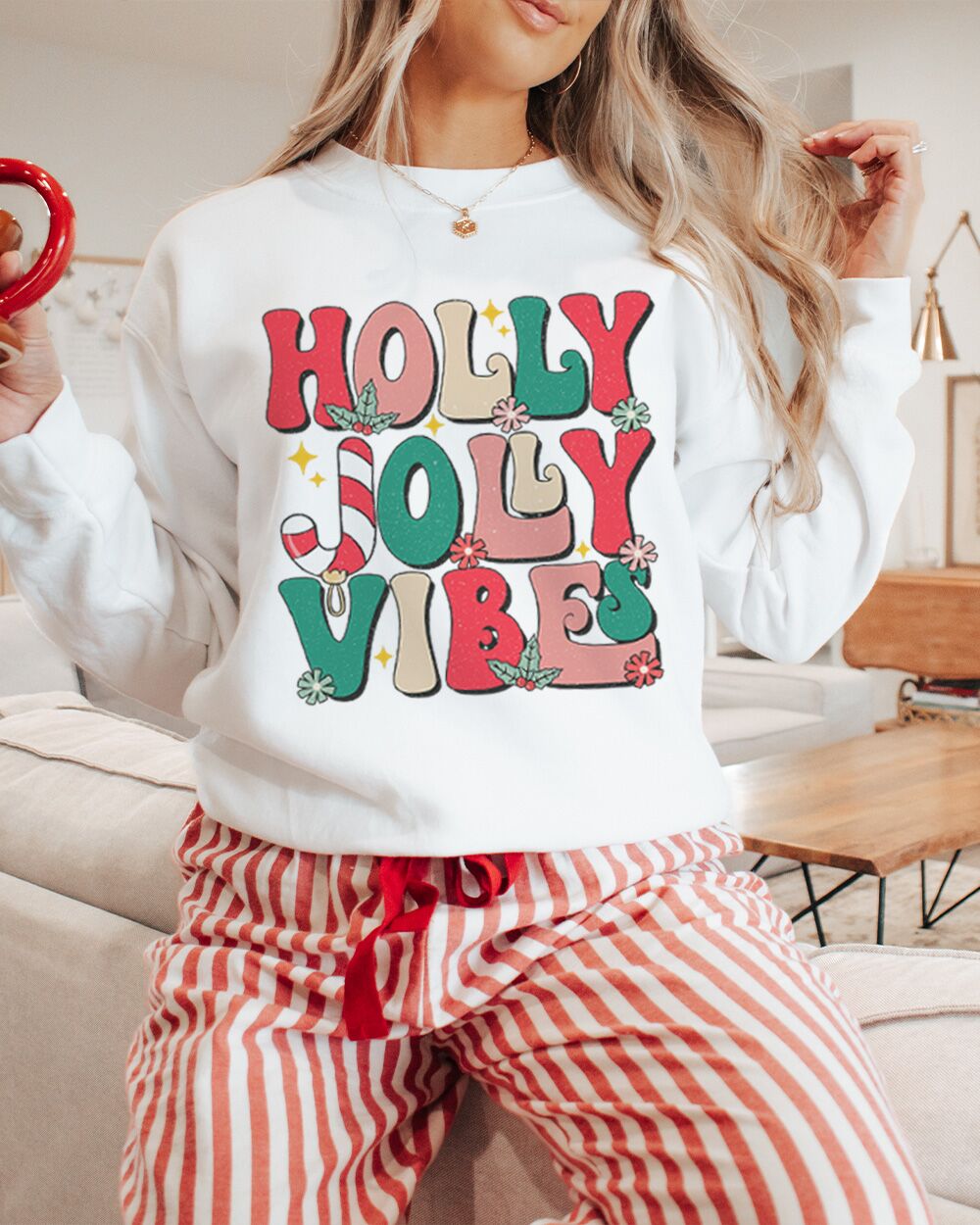 Felpa Natalizia Holly Jolly Christmas - immagine 3