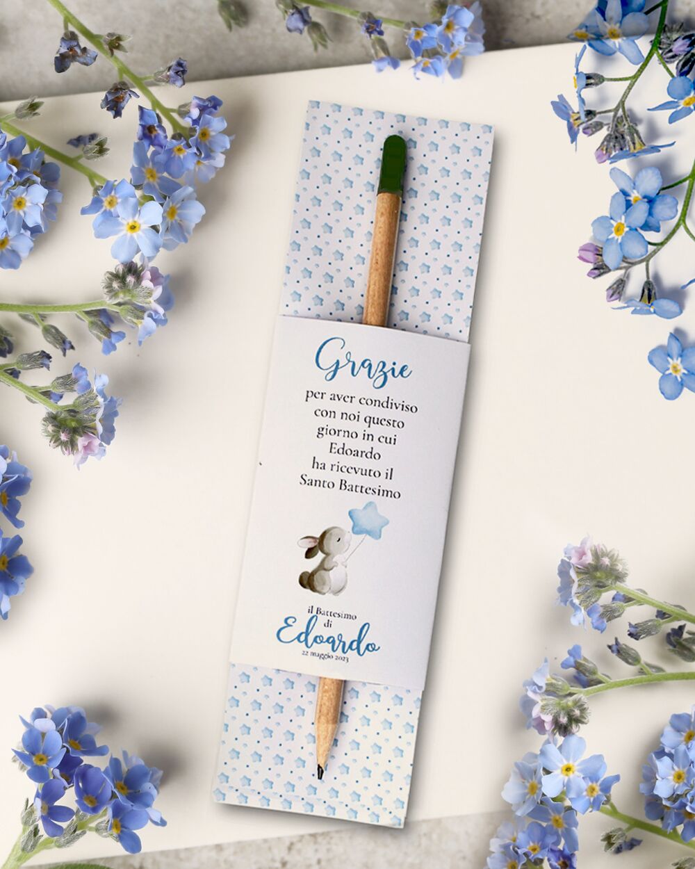 Matite Piantabili con Cartoncino Personalizzato Idea Bomboniera Botanica Green Ecologica Semi Fiori - immagine 2