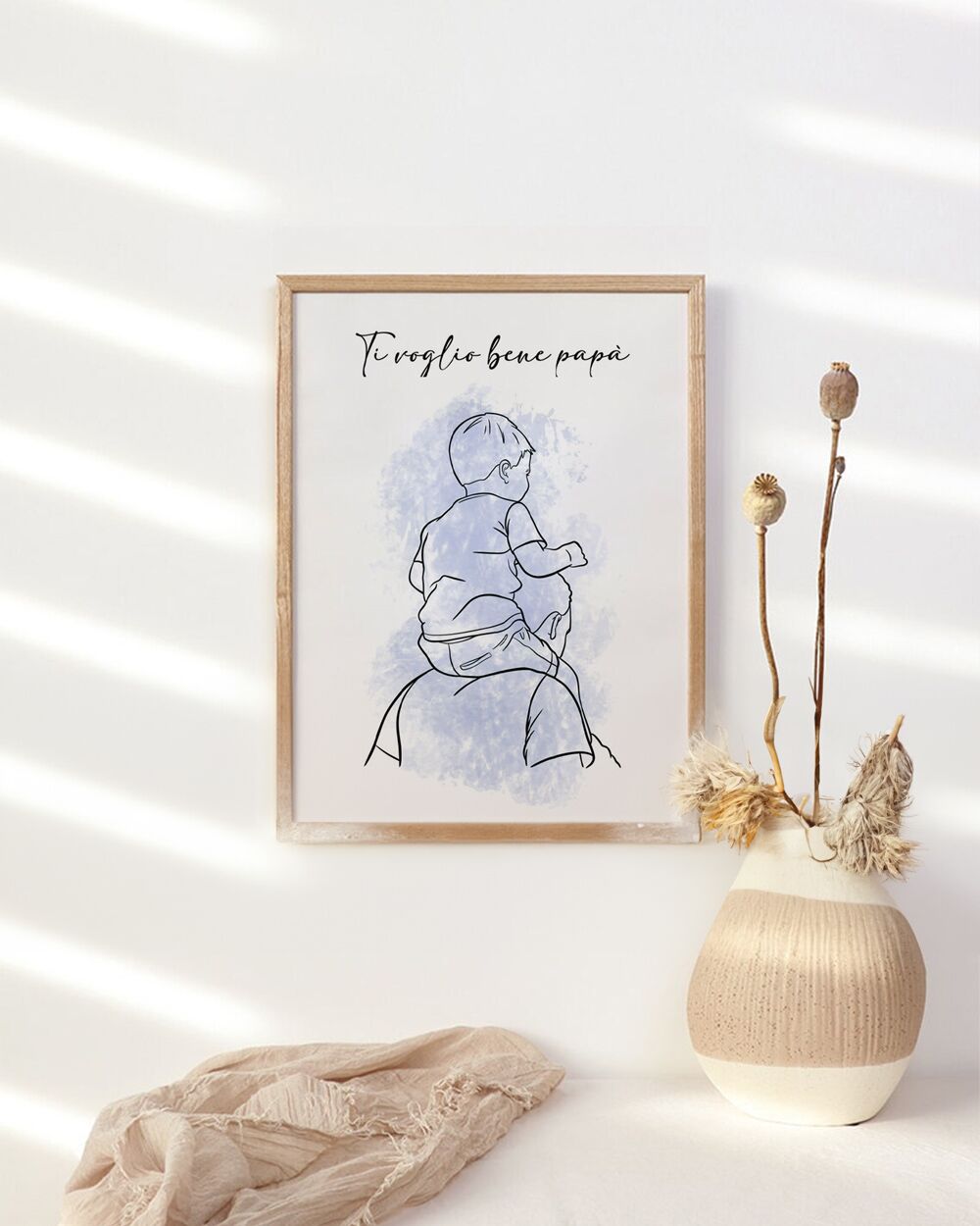 lineart-illustrazione-papa-regalo