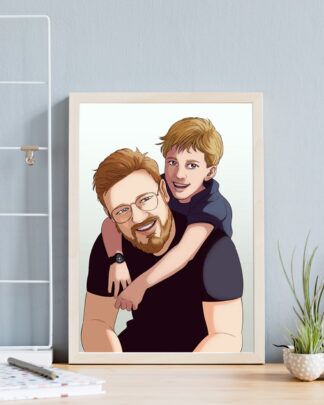 Stampa A4 Festa Del Pap&agrave; - Disegno Linea 'Little Girl Always