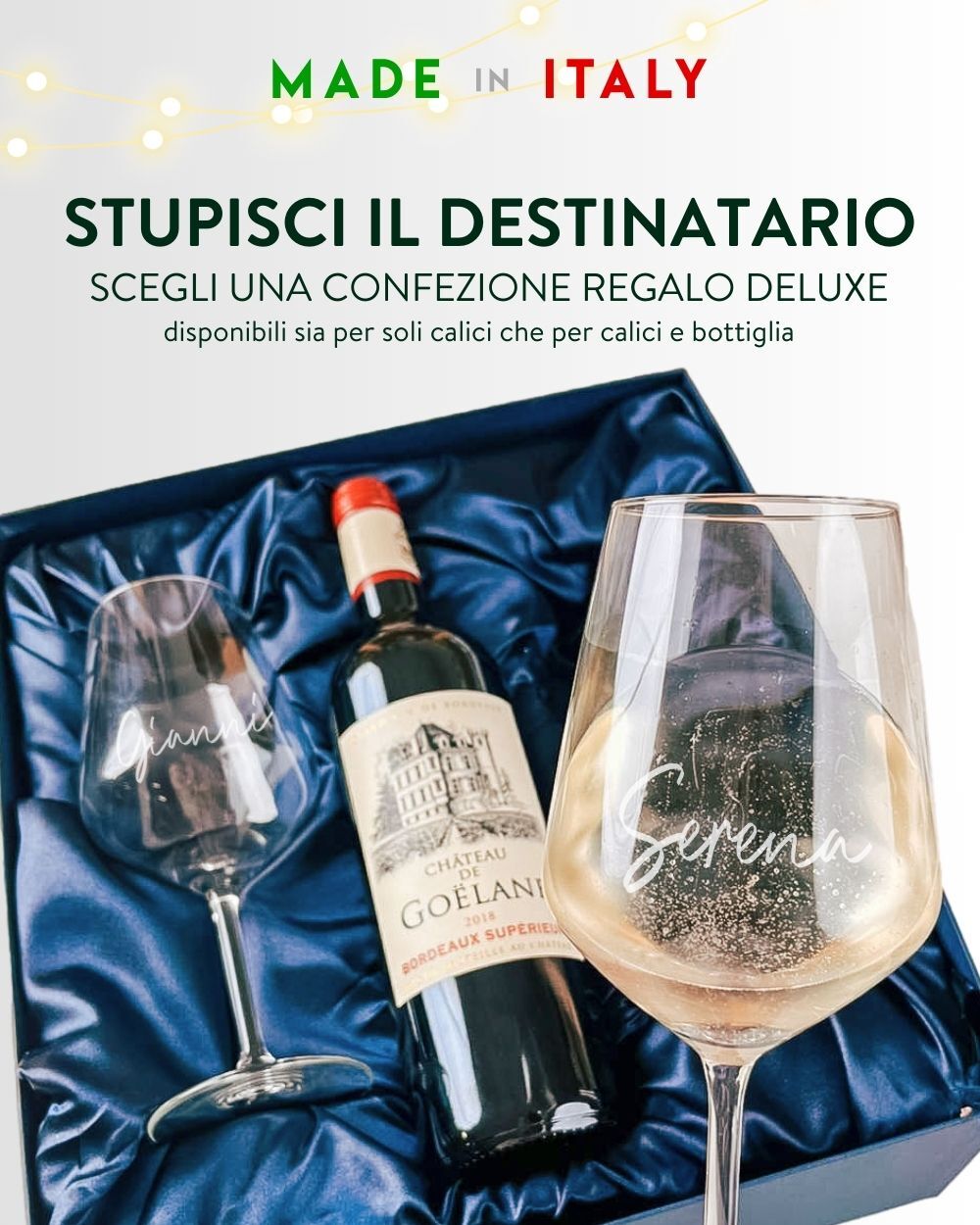 Coppia di Calici Personalizzati con Nomi in Stile Calligrafico - Idea Regalo per Anniversario, San Valentino - immagine 4