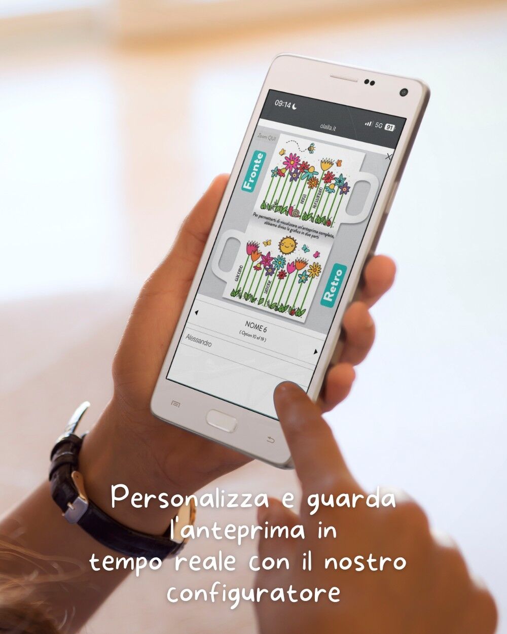 Tazza Personalizzata con Fiori e Nomi dei Bambini - Idea Regalo per Maestra - immagine 4