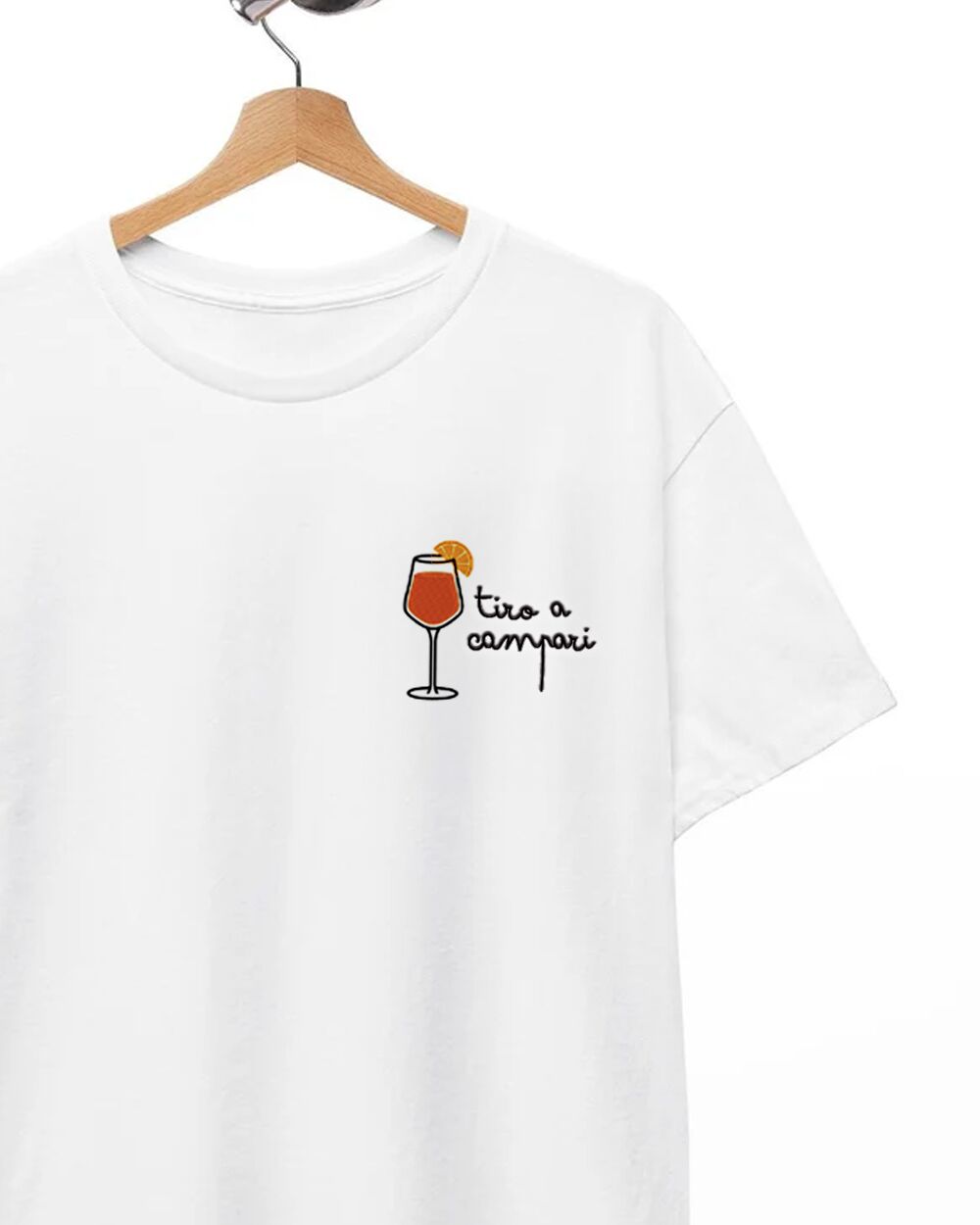 T Shirt Maglietta Personalizzata Scritta Divertente "Tiro a Campari"