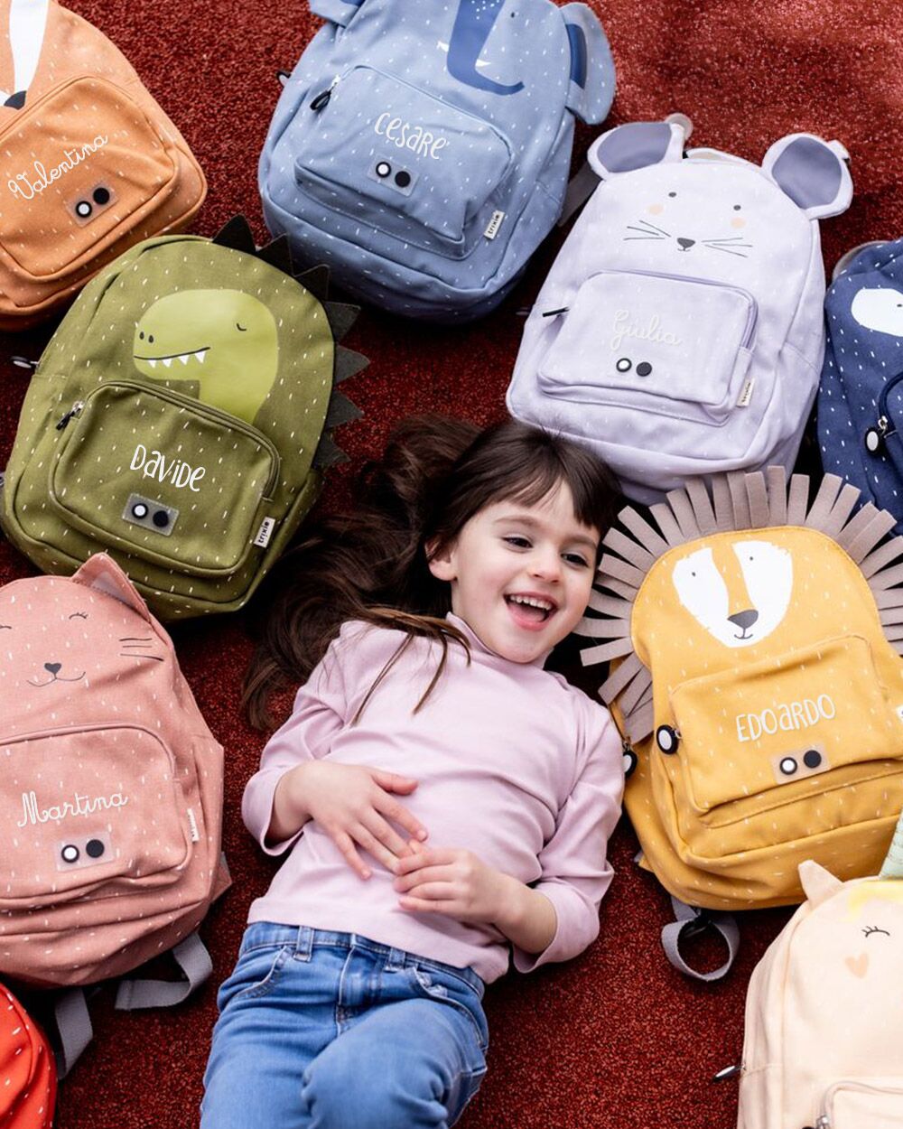 Zainetto Personalizzabile Trixie con Animaletti e Nome, Backpack per Asilo, Scuola Materna, e Borraccia Coordinata Personalizzabile - Idea Regalo Scuola Bambini, Ritorno a Scuola - immagine 13