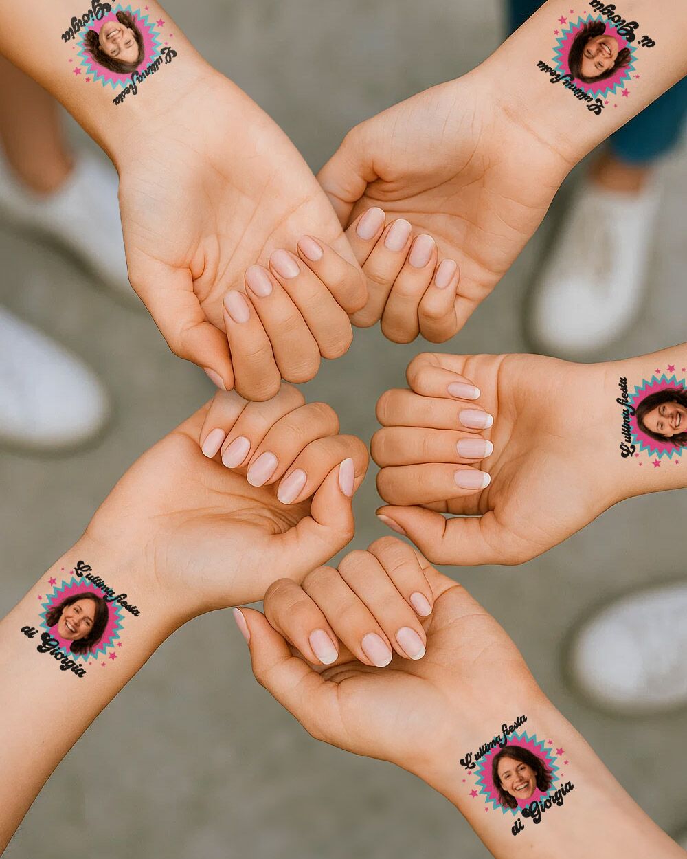 Tatuaggio Temporaneo Personalizzato "Ultima Fiesta" con Foto della Sposa - Idea Regalo Divertente Addio al Nubilato - immagine 10