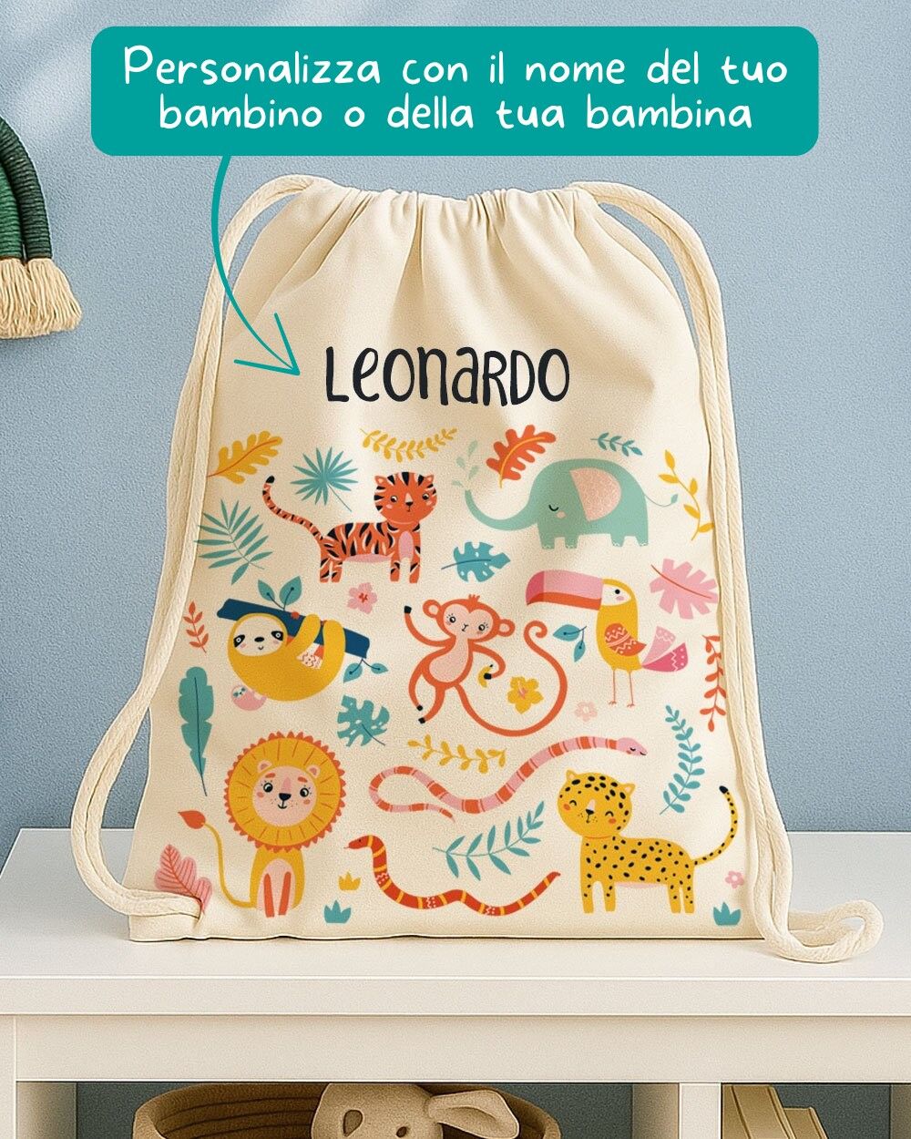 sacca-asilo-personalizzata-giungla-animali-safari