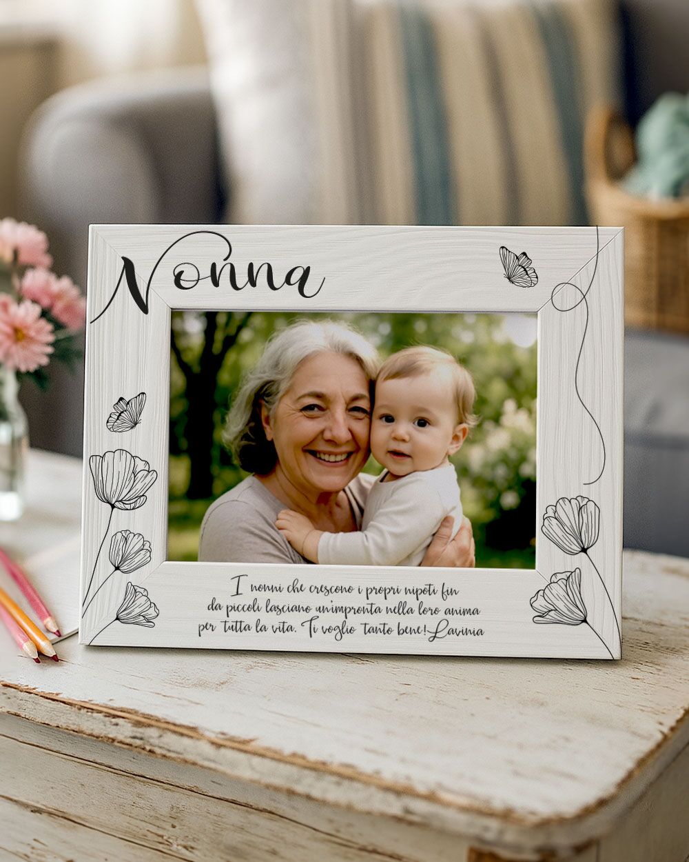 Cornice in Legno Personalizzata "Nonni" con Dedica - Idea Regalo per Nonni e Nonne, Festa dei Nonni - immagine 9