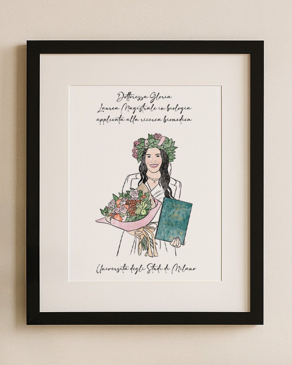 ritratto-illustrazione-laurea-donna-stampa-nera