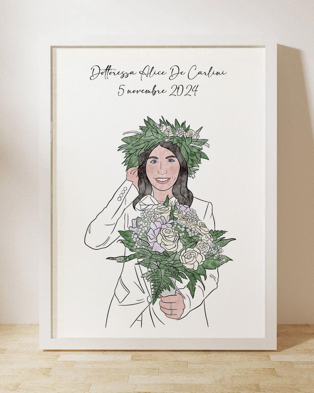 ritratto-illustrazione-laurea-donna-stampa