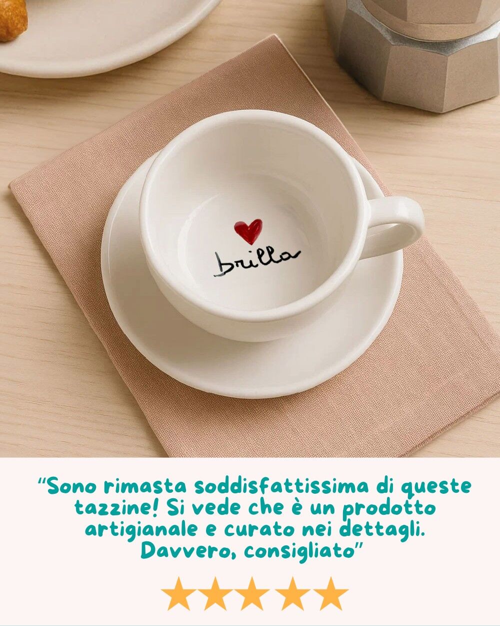 Tazzina da Caffè con Messaggio Segreto Personalizzata con Frase Motivazionale "Respira" - Idea Regalo Natale Effetto Sorpresa per Amica, Collega, Mamma - immagine 4
